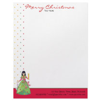 Christmas Girl dots Letterhead