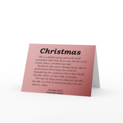 Christmas Glory to God Forever 1 Timothy 1-15 Greeting Cards by inspiredbygenius