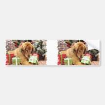 Christmas - Golden Retriever - Addison Bumper Sticker