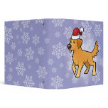 Christmas Golden Retriever Binder