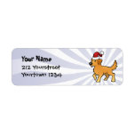Christmas Golden Retriever Return Address Label