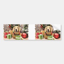 Christmas - Golden Retriever - Stryder Bumper Stickers