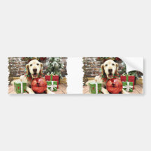 Christmas - Golden Retriever - Tiehack Bumper Stickers