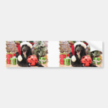 Christmas - Golden Retriever X - Colby Bumper Stickers