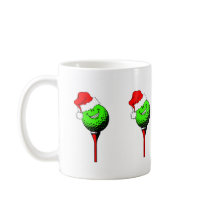 Christmas golf coffee mugs