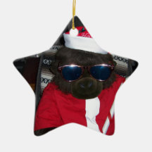 Christmas Gorilla Santa Claus Christmas Ornament