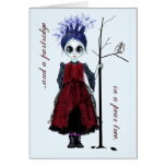 Christmas goth girl greeting cards