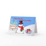 Christmas, Grandma and Grandpa, Snowman, Gift Card