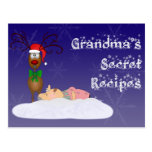 Christmas Grandma Recipe Card Postcard