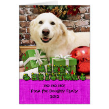 Christmas - Great Pyrenees Labrador X - Doughty Greeting Card