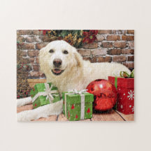Christmas - Great Pyrenees Labrador X - Ginny Jigsaw Puzzle