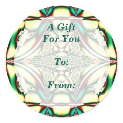Christmas green red Gift tags by DonnaGraysonAbstract