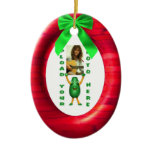 Christmas green ribbon red add photo portal christmas tree ornament