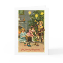 Christmas Greeting Kids, Tree, Toys