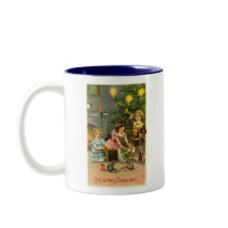 Christmas Greeting Kids, Tree, Toys Mugs