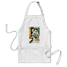 Christmas greeting with an angel gets into a house apron