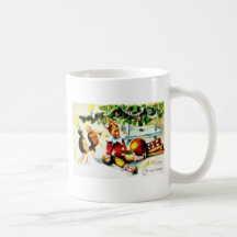 Christmas greeting with jockers doing some magics mugs