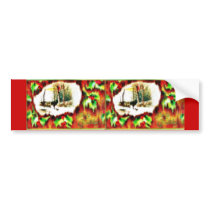 Christmas greeting with scenary bumper stickers