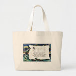 Christmas greeting with wishses written, lighthous bag
