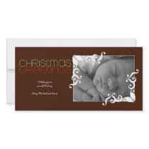 Christmas Greetings Holiday Photo Card