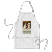 Christmas Greetings Kids Sewing Christmas Socks Apron