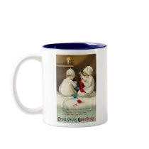 Christmas Greetings Kids Sewing Christmas Socks Coffee Mugs