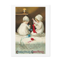Christmas Greetings Kids Sewing Christmas Socks