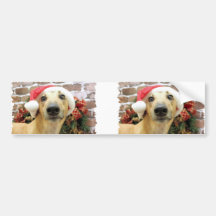 Christmas - Greyhound - Pena Bumper Stickers