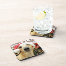 Christmas - Greyhound - Pena Drink Coasters