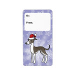 Christmas Greyhound / Whippet / Iggy Gift Tags Personalized Address Labels
