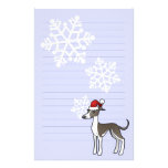 Christmas Greyhound / Whippet / Italian Greyhound Stationery Design