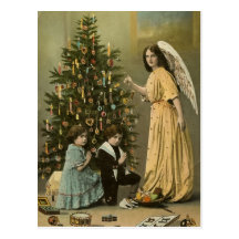 Christmas Guardian Angel Postcard