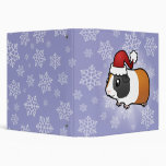 Christmas Guinea Pig (smooth hair) 3 Ring Binders
