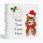 Christmas Hamster 3 Ring Binders