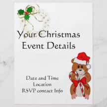 Christmas Hamster Flyer Design