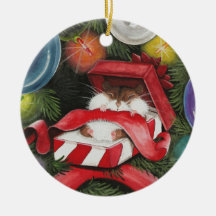 Christmas Hamster - Hammie Holiday Christmas Tree Ornament