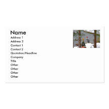 Christmas Heron in Snow Photo Business Card Templates