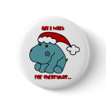 Christmas Hippo Pin
