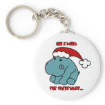 Christmas Hippo Keychain