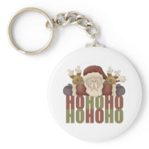 Christmas Ho Ho Ho Santa Keychain