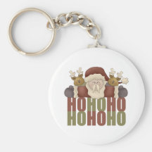 Christmas Ho Ho Ho Santa Keychain