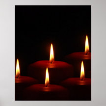 Christmas Holiday Advent Candle Flames Print