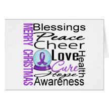 Christmas Holiday Alzheimer's Disease Collage Greeting Cards