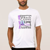 Christmas Holiday Alzheimer's Disease Collage Tshirts