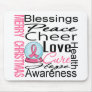 Christmas Holiday Breast Cancer Collage Mouse Pads