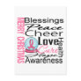 Christmas Holiday Breast Cancer Collage Post Cards