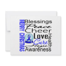 Christmas Holiday Colon Cancer Collage Personalized Invitation