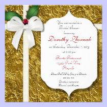 Christmas Holiday Custom Bridal Shower Invitation invitations