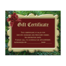 Christmas Holiday Gift Certificate Printing 2-Side Flyer