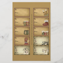 Christmas Holiday Gift Tags on a Sheet - 10 Design Flyer Design